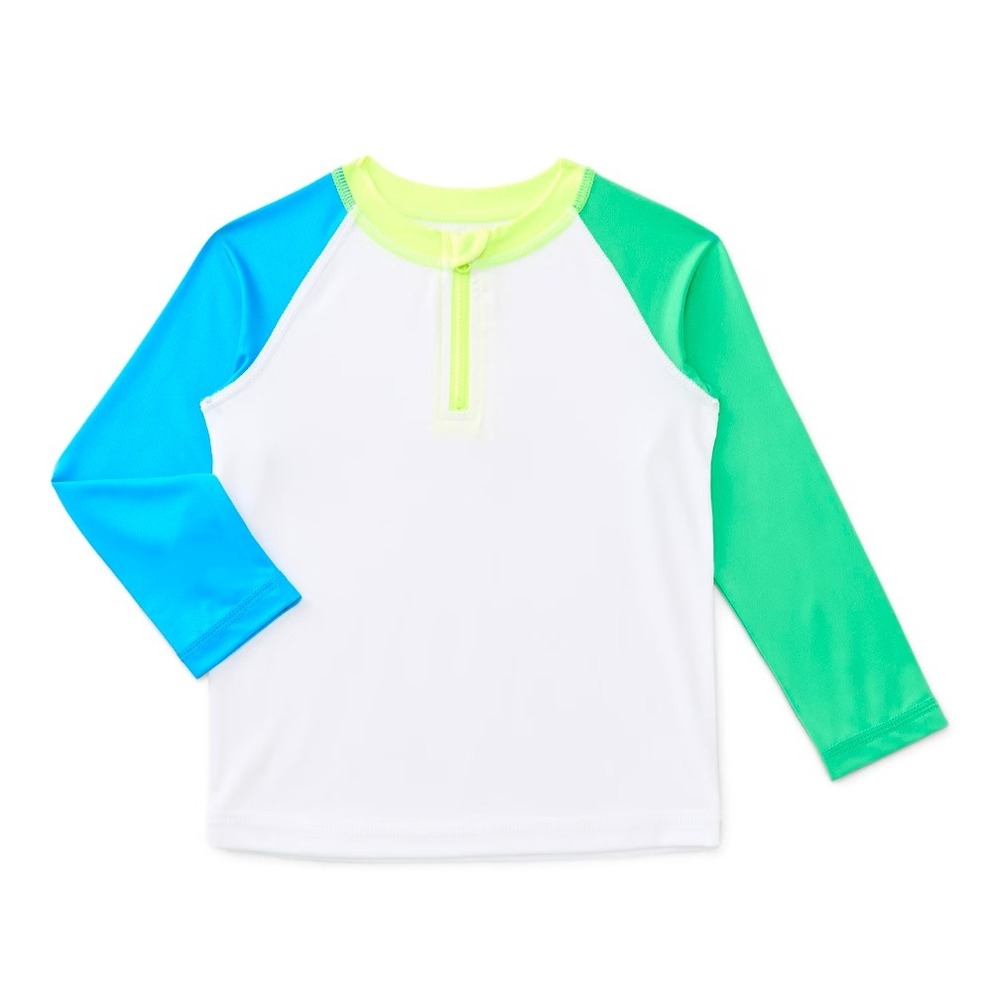 Baby boys girls Wonder nation long sleeve rash guard swim red blue size 12 month